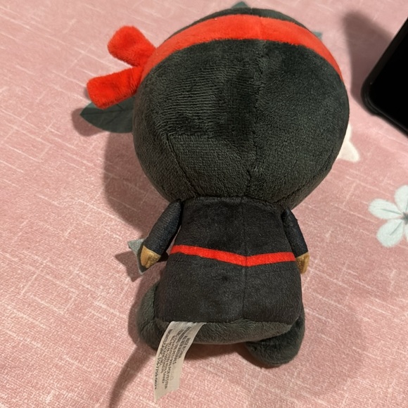 Weighted NINJA  Shadow Dragon Plush Doll Toy Figure 7” Red Black Headband RMS - Picture 2 of 4
